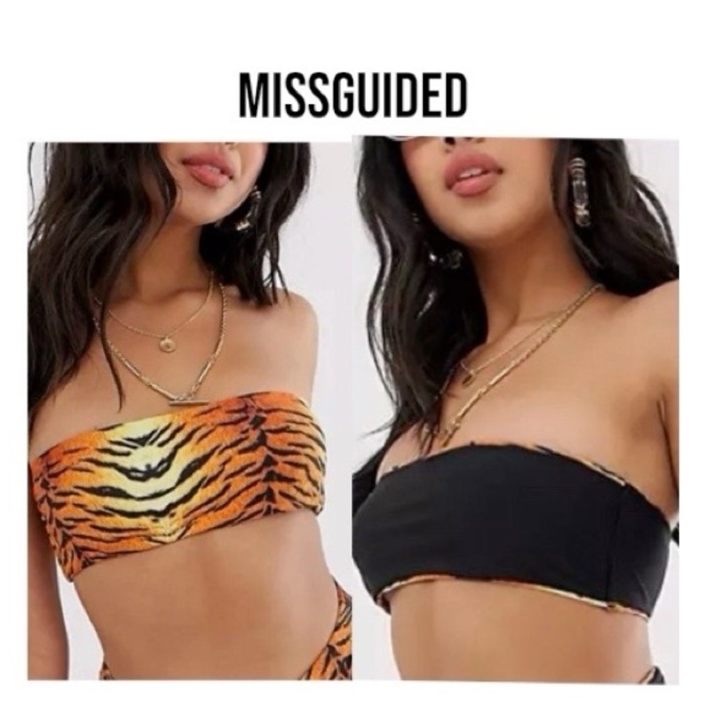 🔴4 for $25 🔴 MISSGUIDED reversible bandeau bikini top